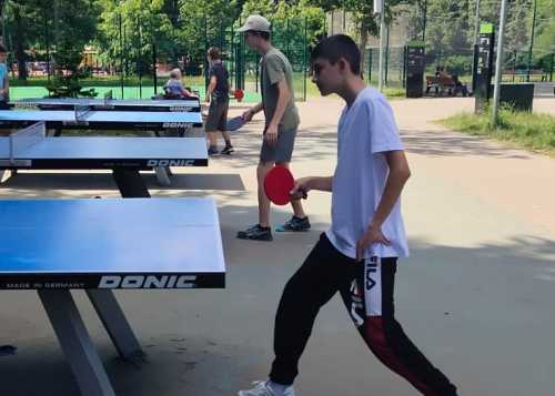 Настольный теннис в парке "Ангарские пруды" 9 и 23 июля 2022.